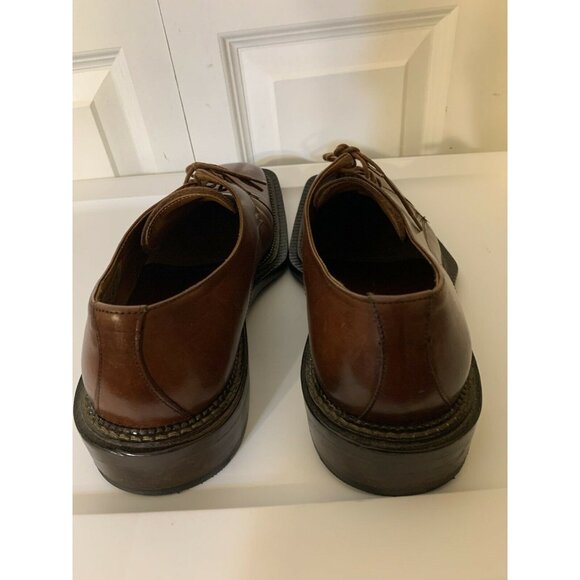 Olivier Men’s Sz 9 1/2 D Brown Cap Shoe Very Fine Leather Made In Italy - Picture 10 of 10